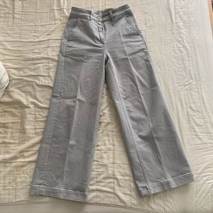 Everlane wide leg crop pant grey 00